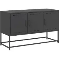 vidaXL Tv-meubel 100,5x39x60,5 cm staal zwart