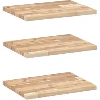 vidaXL Wandschappen 3 st zwevend 60x30x2 cm onbehandeld acaciahout