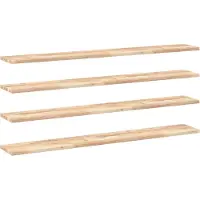 vidaXL Wandschappen 4 st zwevend 160x20x2 cm onbehandeld acaciahout