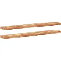 vidaXL Wandschappen 2 st zwevend olieafwerking 140x20x4 cm acaciahout