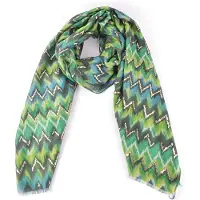 Giuliano '' in between season'' Zig Zag print - Groen - Dames - Sjaal