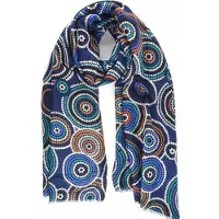 Giuliano '' in between season'' Cirkels - Blauw - Dames - Sjaal