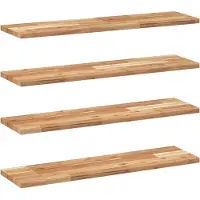 vidaXL Wandschappen 4 st zwevend olieafwerking 80x20x2 cm acaciahout