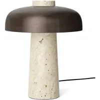 Audo Copenhagen Menu Reverse Table Lamp Sand Travertine | Bronzed Brass
