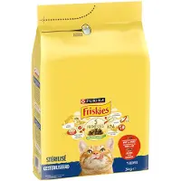 Friskies 3x3kg PURINA Sterilised kattenvoer met rundvlees, kip en groenten natvoer voor katten