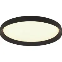 Steinhauer Strakke plafondlamp Flady zwart Ø 40cm