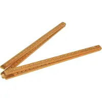Sola Timmermans duimstok hout geel 4-dlg., messing scharnieren en eindkappen - 54210101 - 54210101