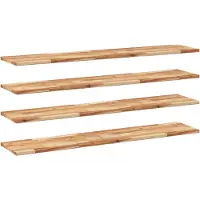 vidaXL Wandschappen 4 st zwevend olieafwerking 140x30x2 cm acaciahout