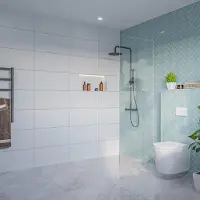 FortiFura Galeria Inloopdouche - helder glas - 70x200cm - 8mm - nano - blind inbouw profiel SW797913 SW1102415