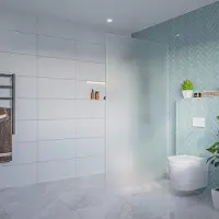 FortiFura Galeria Inloopdouche - mat glas - 110x200cm - 8mm - nano - blind inbouw profiel SW915251 SW1102415