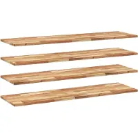 vidaXL Wandschappen 4 st zwevend olieafwerking 120x40x2 cm acaciahout