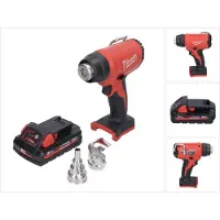 Milwaukee M18 BHG-301 snoerloos heteluchtpistool 18 V 470 °C + 1x accu 3.0 Ah - zonder lader