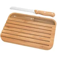 Pebbly Broodplank Met Broodmes Naturel 29x20 cm