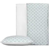 De Witte Lietaer Dekbedovertrek De Witte Lietaer Azulejos Tourmaline Bright White Satijn
