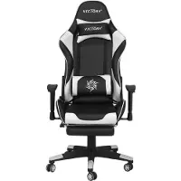 Beliani VICTORY - Gamestoel - Zwart/ Wit - Kunstleer