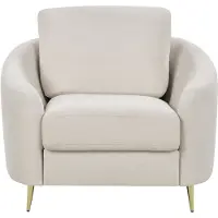 Beliani TROSA - Fauteuil - Lichtbeige - Polyester