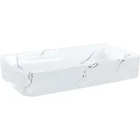 Beliani HOPI - Wastafel - Wit - 61 x 35 cm - Keramiek