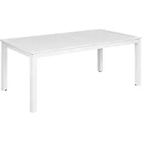 Beliani SKALOMA - Tuintafel - Wit - 180/240 x 90 cm - Aluminium