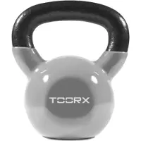Toorx Kettlebell - Vinyl - Gekleurd 18 kg - Lichtgrijs