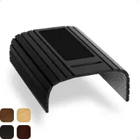 Tuko Armleuning Dienblad - Zwart - Duurzaam bamboe - Flexibel - Anti slip - Telefoonhouder - Beschermende coating - Organizer - Bank - Zetel - Sofa - Banktafel