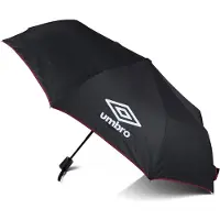 Umbro Paraplu - zwart/rood - polyester -55 x 100 x 100 cm- opvouwbaar - Paraplu's