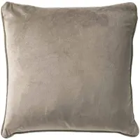 Dutch decor - FINN - Kussenhoes 60x60 cm - velvet - effen kleur - Driftwood - taupe