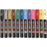 Adlibris Uni Posca Uni Posca Verfmarker 1M Set Multi 12 stuks