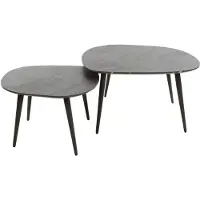 Fraaai Connie salontafel set van 2 organisch - zwart/bruin