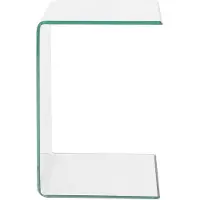 Beliani LOURDES - Bijzettafel-Transparant-Veiligheidsglas