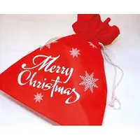 Home & Styling Set van 4 kerstzakken merry christmass XL - Cadeauzakje - Verpakking - Inpakzakje - Kerstzak - 50 x