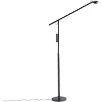 HAY Vloerlamp Fifty-Fifty, dimbaar, alu / grijs / zink, Woon-/ Eetkamer, Aluminium, Design, vloerlamp
