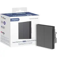 Aqara Smart Wall Switch H1 (zonder NUL, double rocker) - Grey