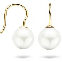 Blush geelgouden oorsieraden met witte parel 8.0 mm