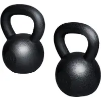 Gorilla Sports Voordeelset kettlebells 12 en 16 kg gietijzer zwart