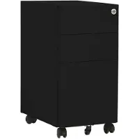 vidaXL Ladeblok verrijdbaar 30x45x59 cm staal zwart