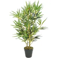 vidaXL Kunstplant bamboe 368 bladeren 80 cm groen