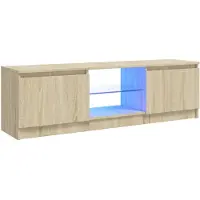 vidaXL Tv-meubel met LED-verlichting 120x30x36 cm sonoma eikenkleur