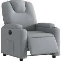 vidaXL Fauteuil elektrisch verstelbaar stof lichtgrijs