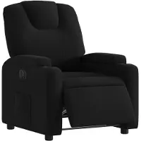 vidaXL Fauteuil verstelbaar elektrisch stof zwart
