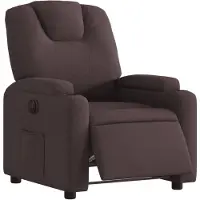vidaXL Fauteuil verstelbaar elektrisch stof donkerbruin
