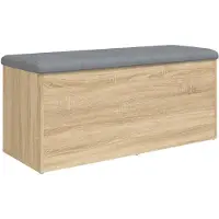 vidaXL Opbergbank Sonoma eiken 102x42x45 cm bewerkt hout