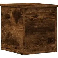 vidaXL Opbergbox 30x35x35 cm bewerkt hout gerookt eikenkleurig