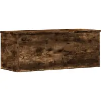 vidaXL Opbergbox 90x35x35 cm bewerkt hout gerookt eikenkleurig