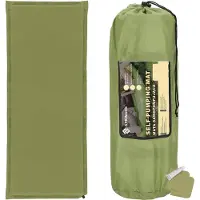 Springos Slaapmat | Zelfopblazend | Inclusief Hoes | Groen | 180 Cm