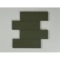 Jabo Kalma wandtegel 19x6cm groen mat