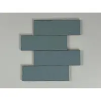 Jabo Kalma wandtegel 19x6cm blauw licht mat