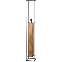 LivingFurn vloerlamp dakota black mangohout / gecoat staal