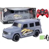 Lean Toys Rc afstandsbediening auto met dinosaurus schaal 1:10 grijs