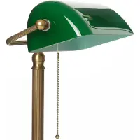 BERLINER MESSINGLAMP Bureaulamp JIVAN, groen, Woon-/ Eetkamer, Glas, Antiek, bureaulamp