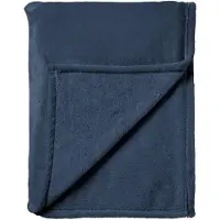 Dutch decor - CHARLIE - Plaid 200x220 cm - extra grote fleece deken - effen kleur - Insignia Blue - blauw